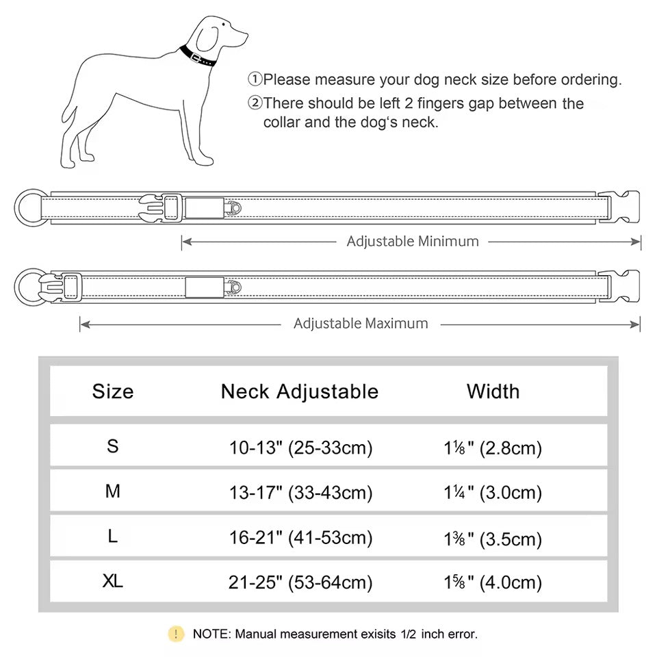 Collier pour chien Rembourré et Confortable Taille S